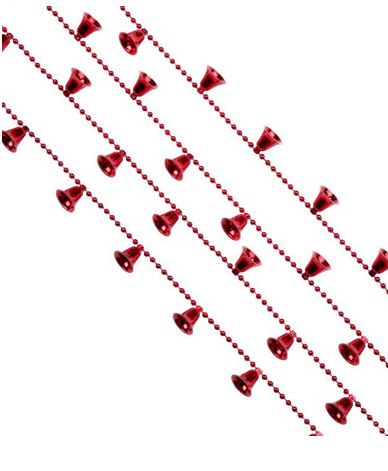 Бусы новогодние Феникс Present Красные колокольчики 78858 270 см красный