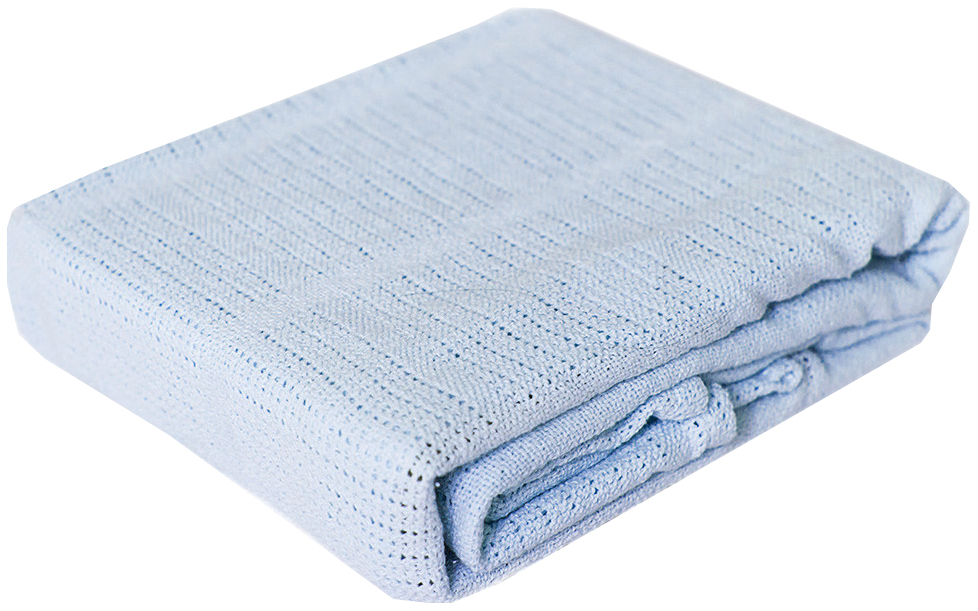 Одеяло вязаное Baby Nice голубое, 90x118 см