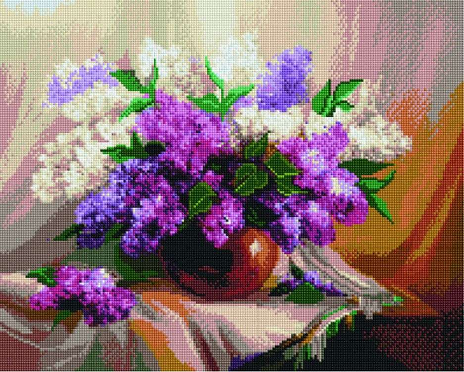 

Алмазная вышивка Painting Diamond Ароматы сирени, 40x50 см, Ароматы сирени