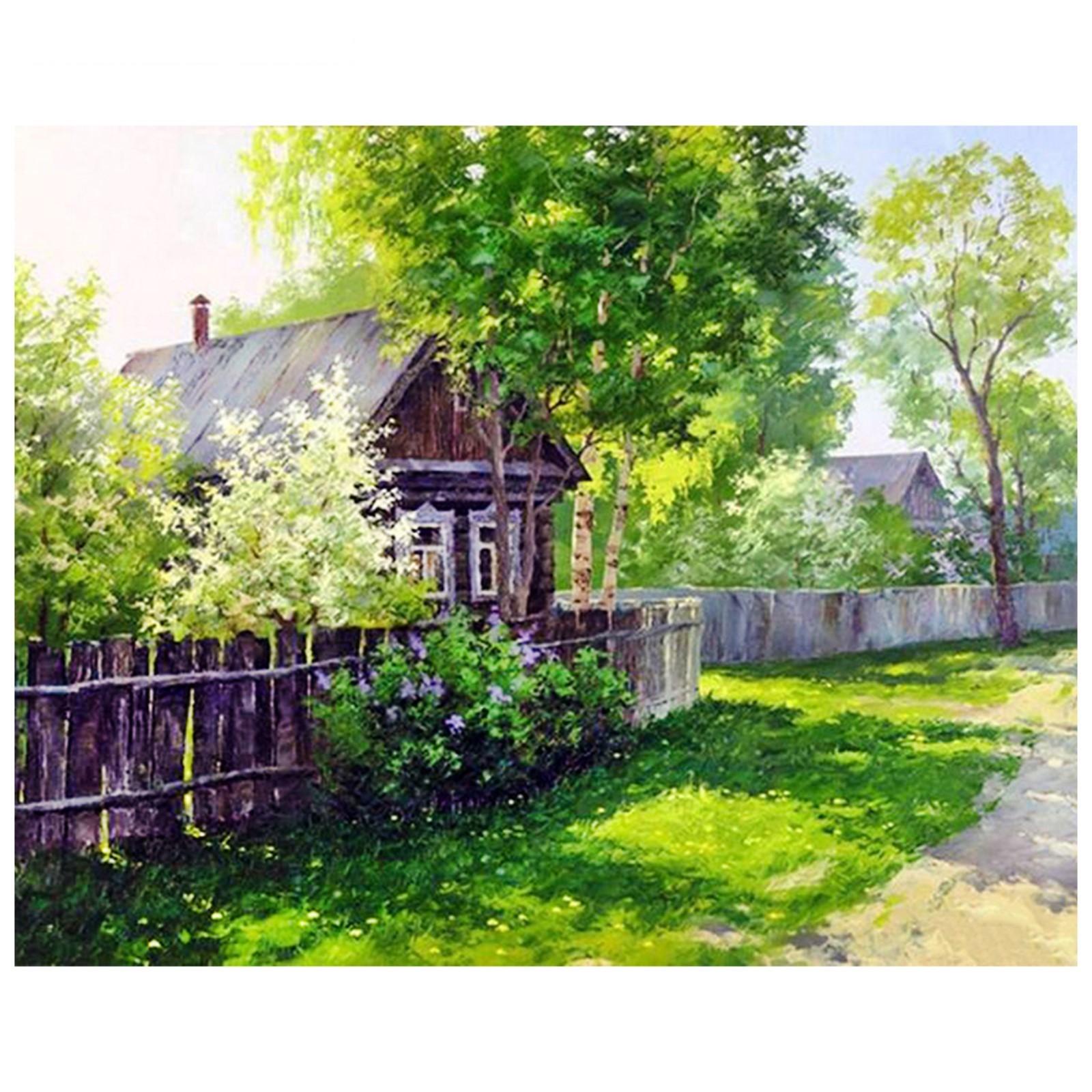 

Картина стразами "Деревенский дом" 48 x 38 Гранни