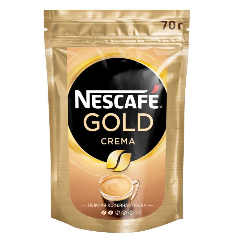 Кофе растворимый Nescafe gold crema кофе растворимый пакет 70 г