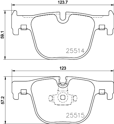 

Комплект тормозных колодок Hella 8DB355019781