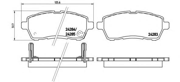 

Комплект тормозных колодок Brembo P16013