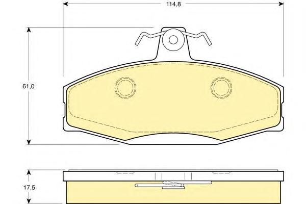 

Комплект тормозных колодок Girling 6112801