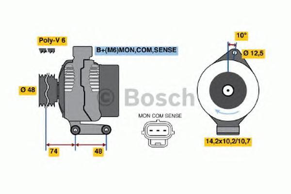 Генератор BOSCH 0986044701 100023871107