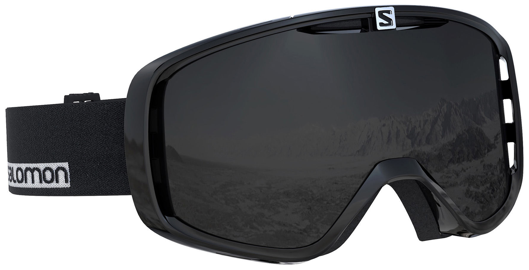 фото Горнолыжная маска salomon aksium 2019 black-white/solar black