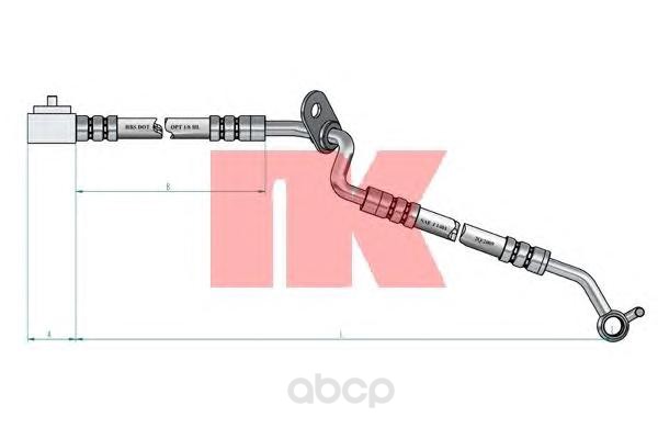 фото Шланг тормозной системы nk 853262