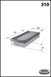 

Фильтр воздушный MECAFILTER ELP3504