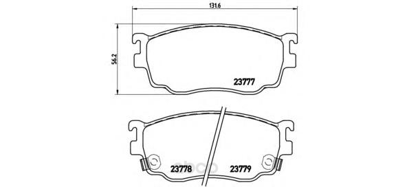 

Тормозные колодки brembo дисковые P49026