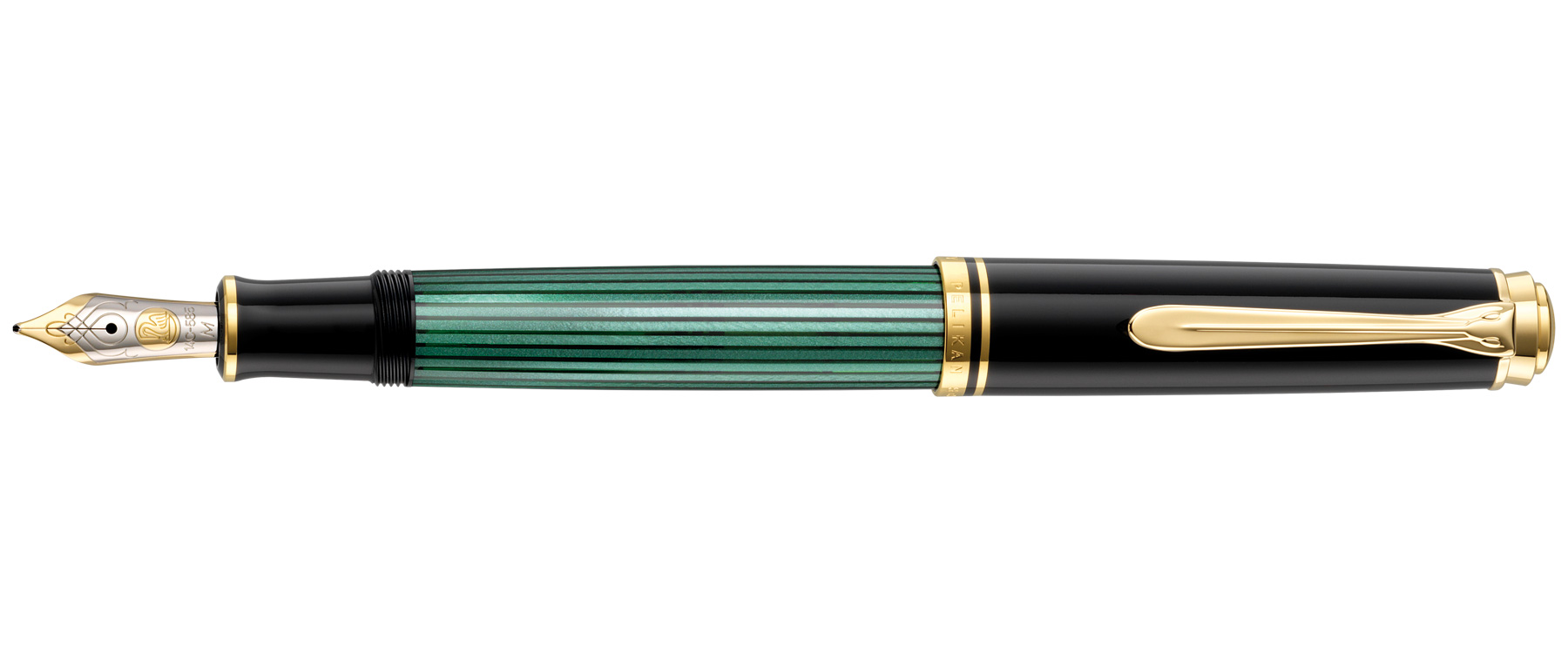 

Pelikan Souveraen - Black and Green GT, перьевая ручка, F