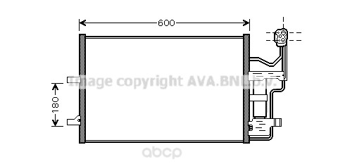 

Pадиатор кондиционера с осушителем Mazda 3, 5 all 03 Ava MZ5184D