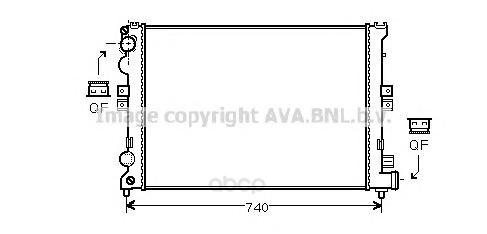 

Радиатор охлаждения двигателя Ava CNA2078