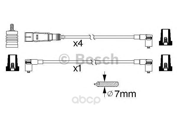 

Комплект высоковольтных проводов BOSCH 0986356343