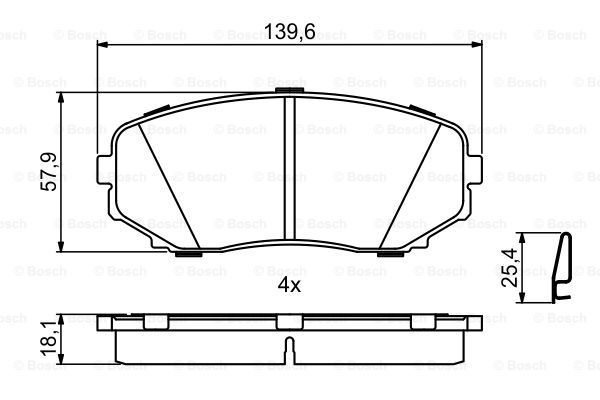 

Тормозные колодки Bosch дисковые 986494879