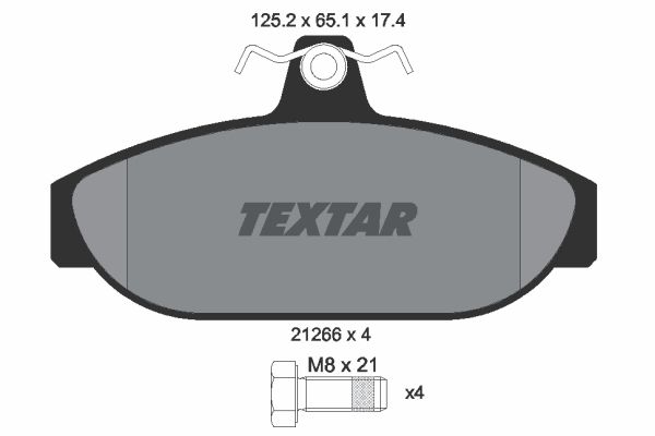 

Комплект тормозных дисковых колодок Textar 2126601