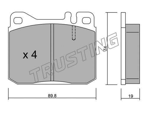 

Тормозные колодки TRUSTING дисковые 0132