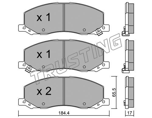 

Комплект тормозных дисковых колодок TRUSTING 860.0