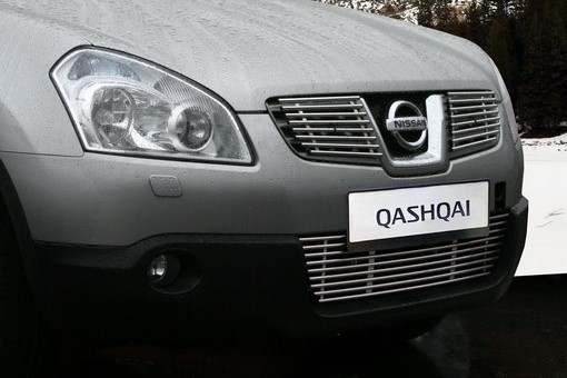 

Декоративный элемент воздухозаборника Souz-96 для Nissan Qashqai от 2009, d10, хром