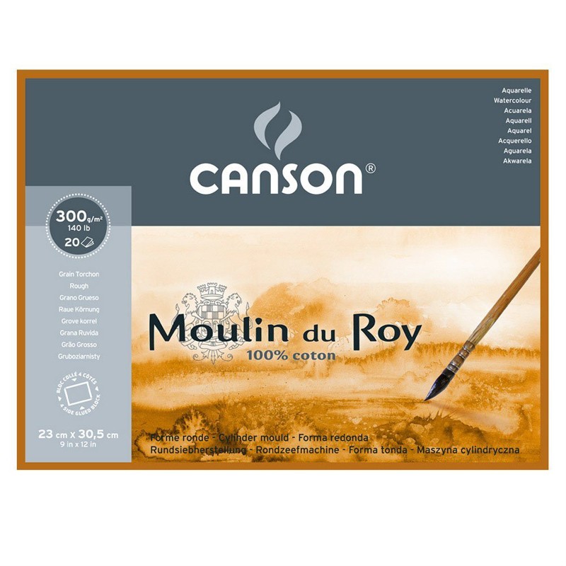 

Canson Блок для акварели Moulin du Roy CANSON, 300г/м2, 23х30.5см, Торшон, 20 листов