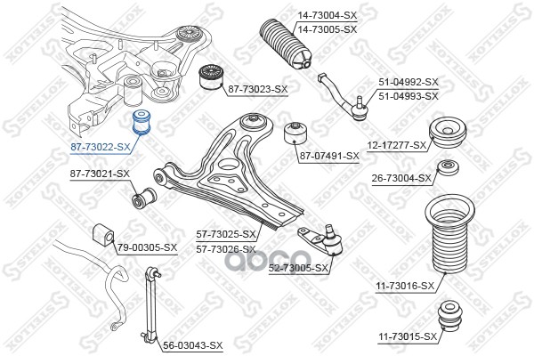 

Сайлентблок Stellox 8773022SX