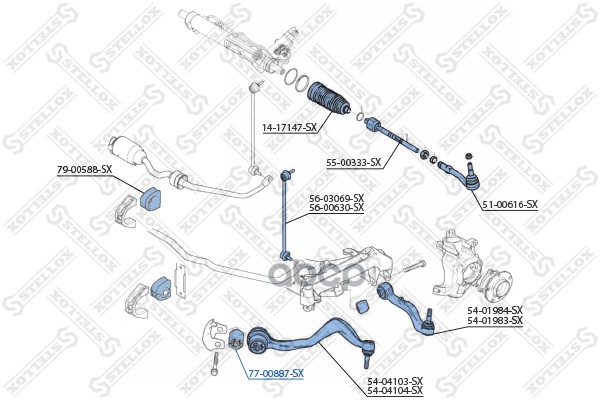 фото Сайлентблок stellox 7700887sx