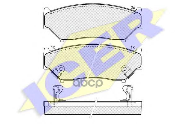 

Комплект тормозных колодок ICER 141096