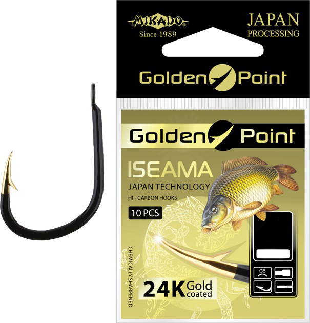 Рыболовные крючки Mikado Golden Point Izeama №1, 10 шт.