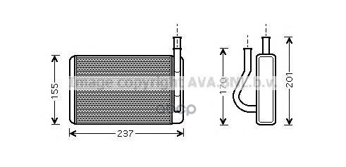 

Радиатор печки AVA QUALITY COOLING HY6089