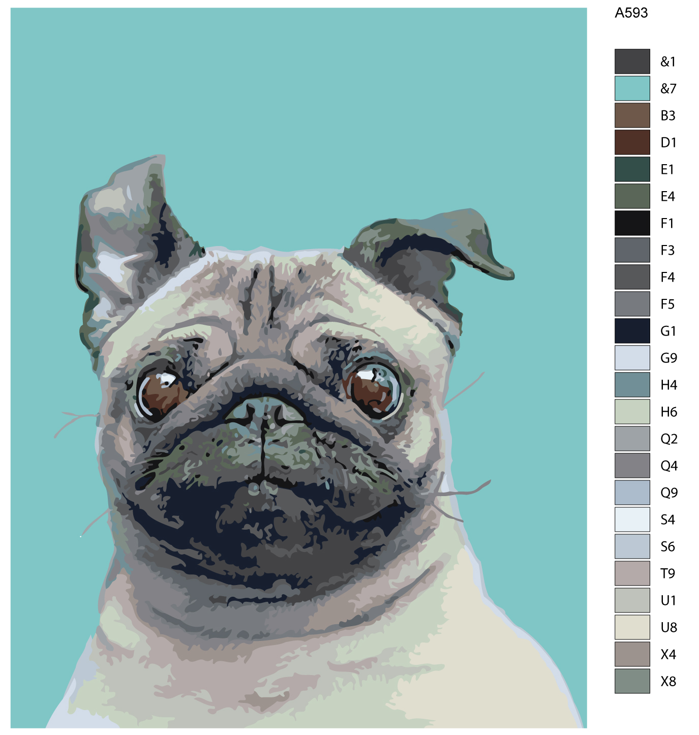 

Картина по номерам, 40 x 50, A593, A593