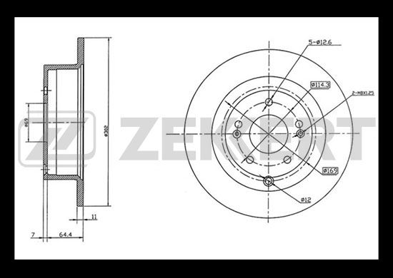 фото Тормозной диск zekkert bs-5509