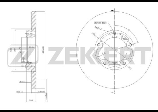 фото Тормозной диск zekkert bs-5764