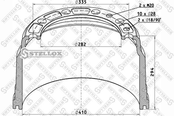 

Тормозной барабан STELLOX 85-00078-SX