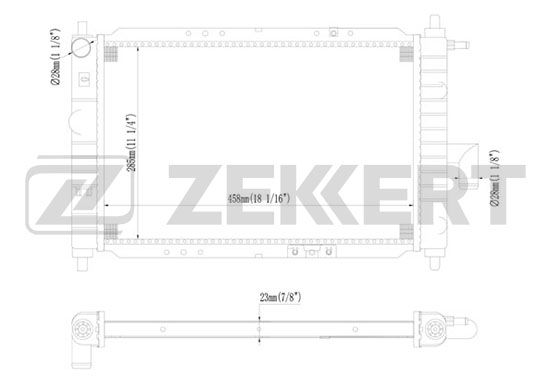 фото Радиатор охлаждения двигателя zekkert mk-1181