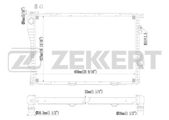 

Радиатор охлаждения двигателя ZEKKERT MK-1071