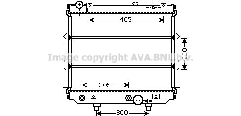 

Радиатор охлаждения двигателя AVA QUALITY COOLING JEA2038