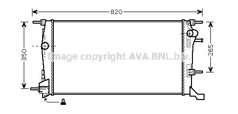 

Радиатор охлаждения двигателя AVA QUALITY COOLING RTA2409