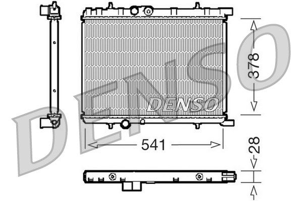 

Радиатор охлаждения двигателя DENSO DRM21032