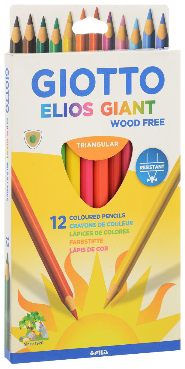 Набор цветных карандашей GIOTTO ELIOS GIANT 221500 12 шт.
