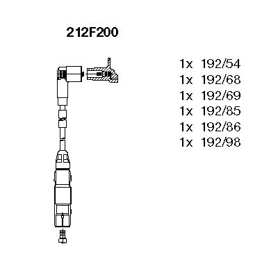 

Комплект проводов зажигания BREMI 212F200