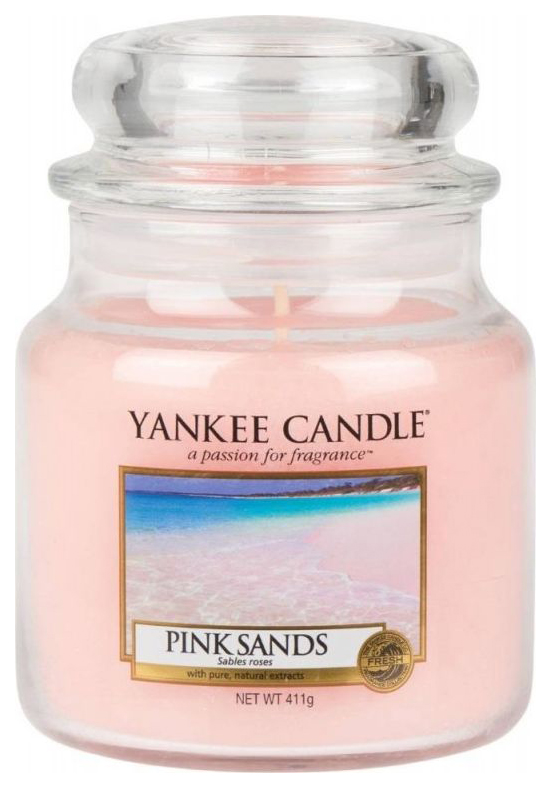 фото Ароматическая свеча yankee candle pink sands medium jar candle