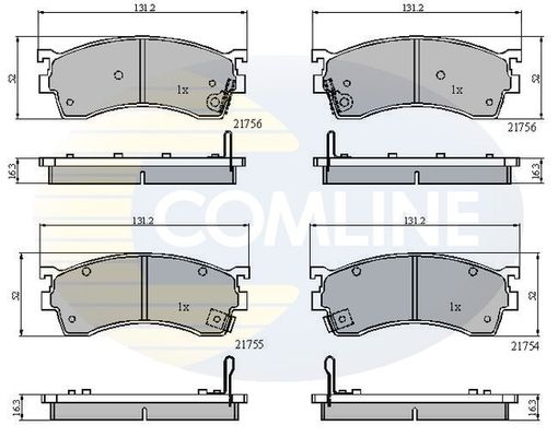 

Тормозные колодки COMLINE дисковые CBP3326