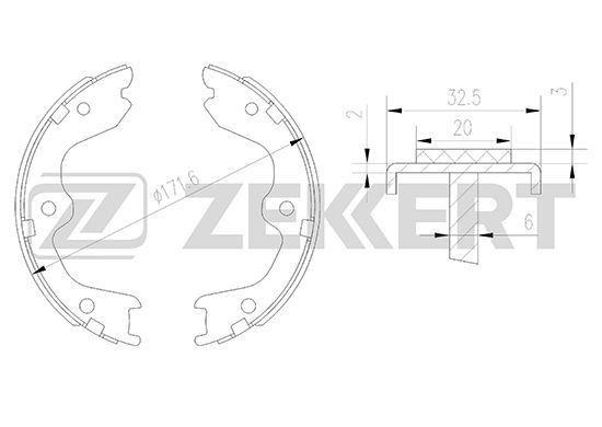 

Комплект тормозных колодок ZEKKERT BK-4171