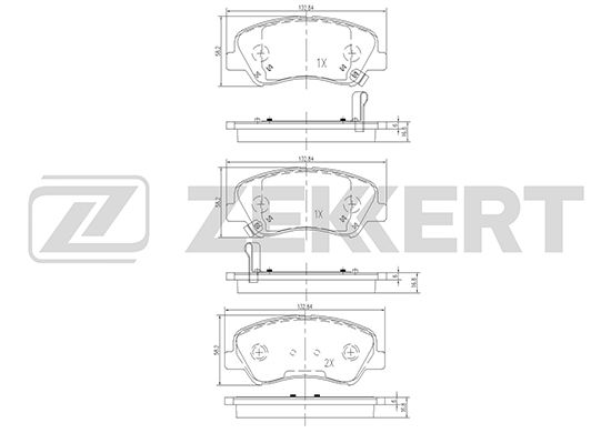 фото Комплект тормозных колодок, дисковый тормоз zekkert bs-1910