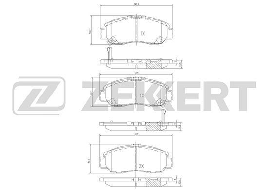 фото Комплект тормозных колодок, дисковый тормоз zekkert bs-2807