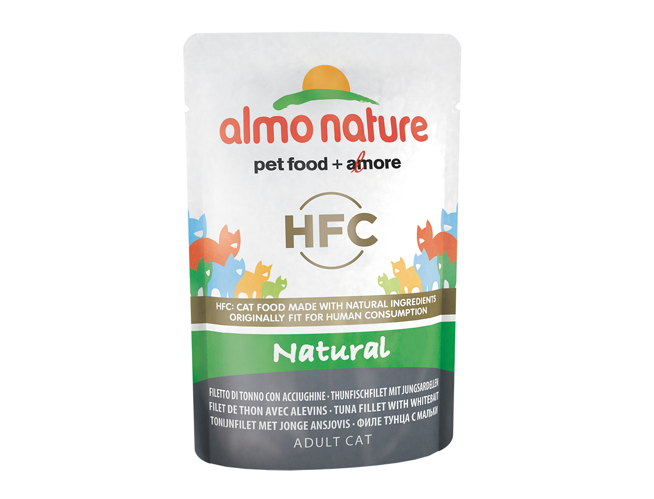 фото Влажный корм для кошек almo nature hfc natural, филе тунца и сардинки, 24шт по 55г