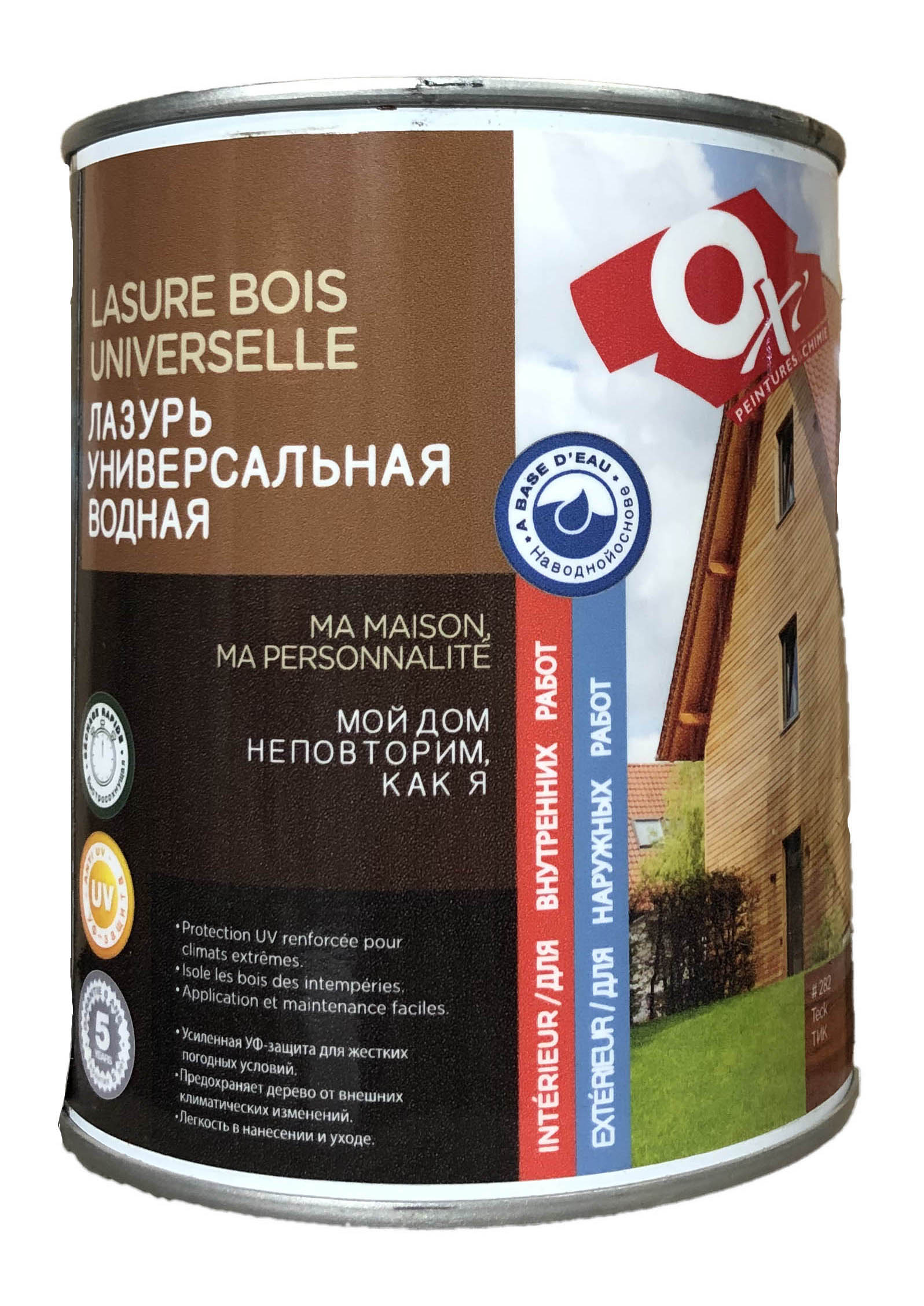 

Лазурь универсальная водная темный дуб 288 OX1260RU