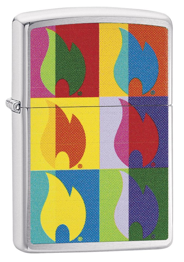 

Бензиновая зажигалка Zippo Classic Abstract Flame 29623 Brushed Chrome, Classic Abstract Flame 29623