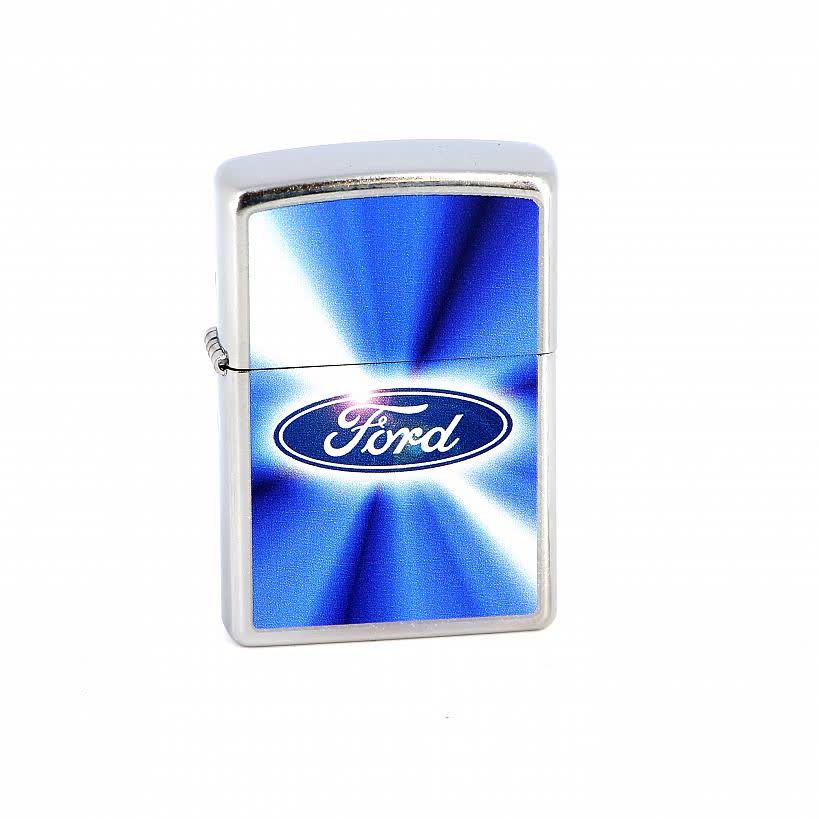 

Бензиновая зажигалка Zippo Ford Blue Street Chrome, Серебристый;синий, Ford Blue