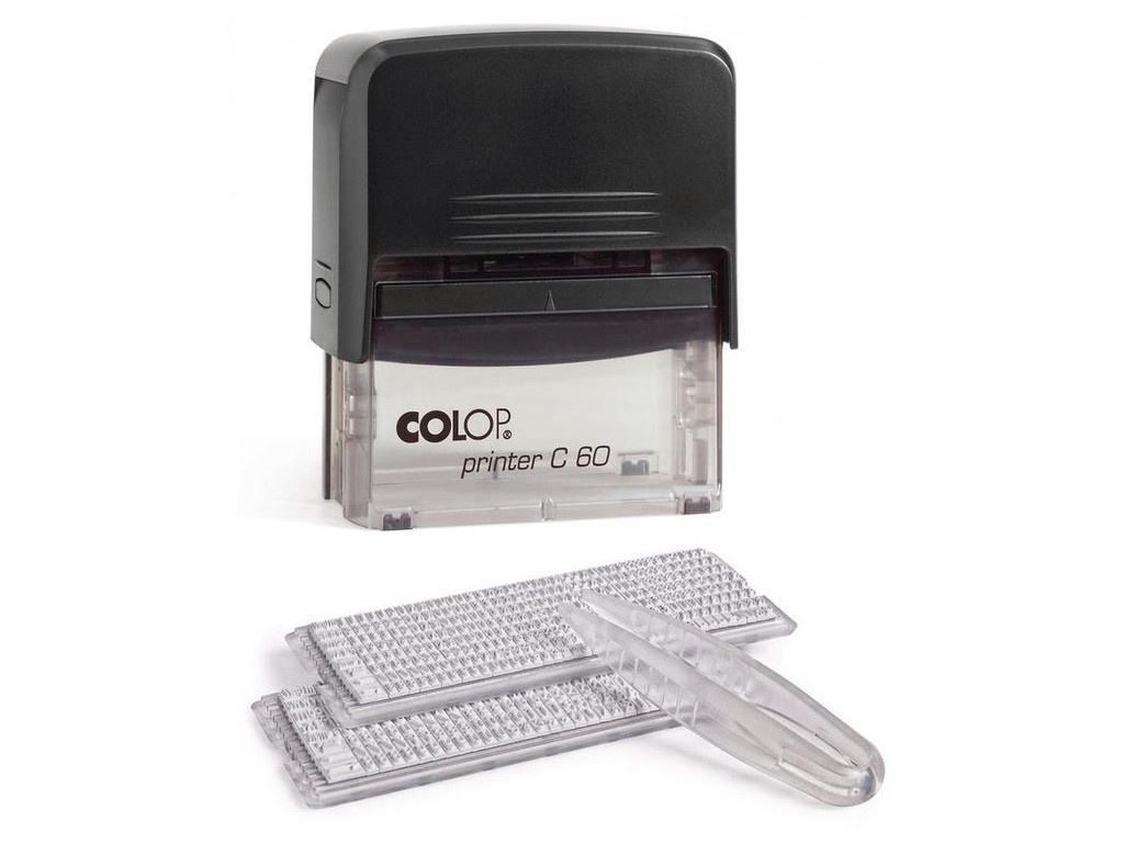 

Штамп самонаборный Colop Printer C60-Set-F пластиковый 9/7 строк (ан. 4926/DB,4927), Синий
