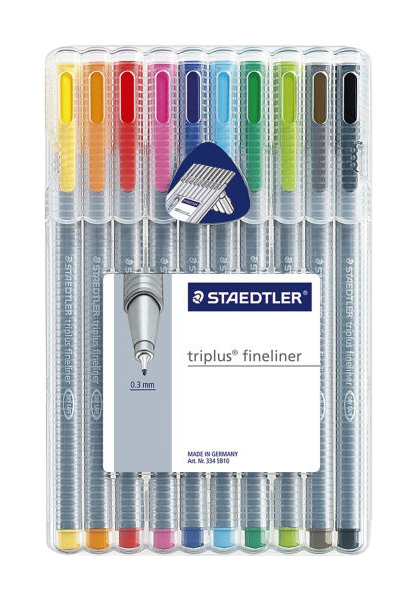 фото Ручки капилярные "triplus 334", 10 цветов staedtler